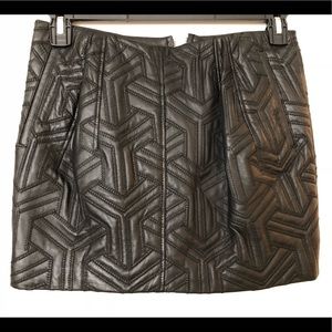 Leather black mini skirt. New. Never used!!!